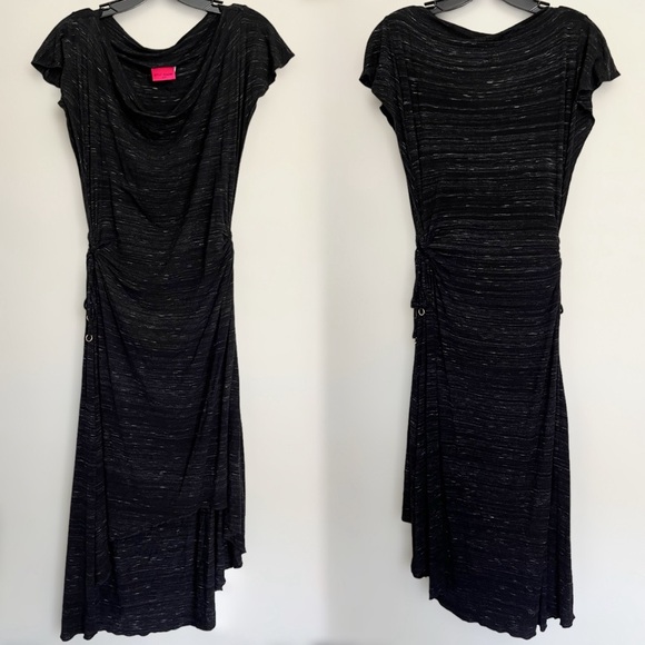 Betsey Johnson Black Boat Neck Swim Cover Up Dress Size XS Travel Vacation - Picture 1 of 5